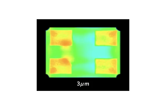 Thickness distribution of the resonator