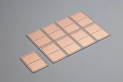 Photo of AMB substrates. These are used in power modules, and are responsible for dissipating the heat generated to the cooler.