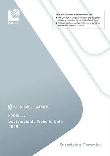 This image shows the cover of the NGK Group Sustainability Website Data 2024.